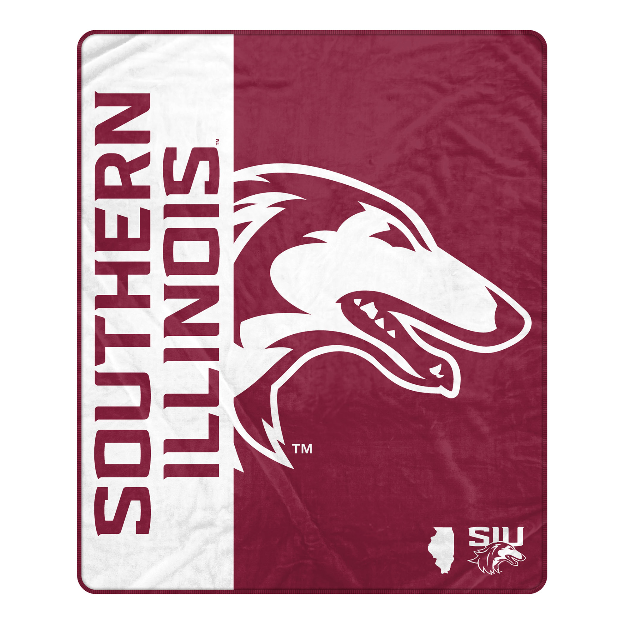 Pegasus Southern Illinois Salukis 50" x 60" Endzone Ultra Soft Throw Blanket