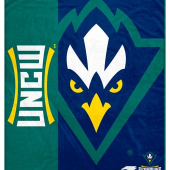Pegasus UNC Wilmington Seahawks 50" x 60" Endzone Ultra Soft Throw Blanket