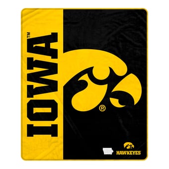 "Pegasus Iowa Hawkeyes 50"" x 60"" Endzone Ultra Soft Throw Blanket"