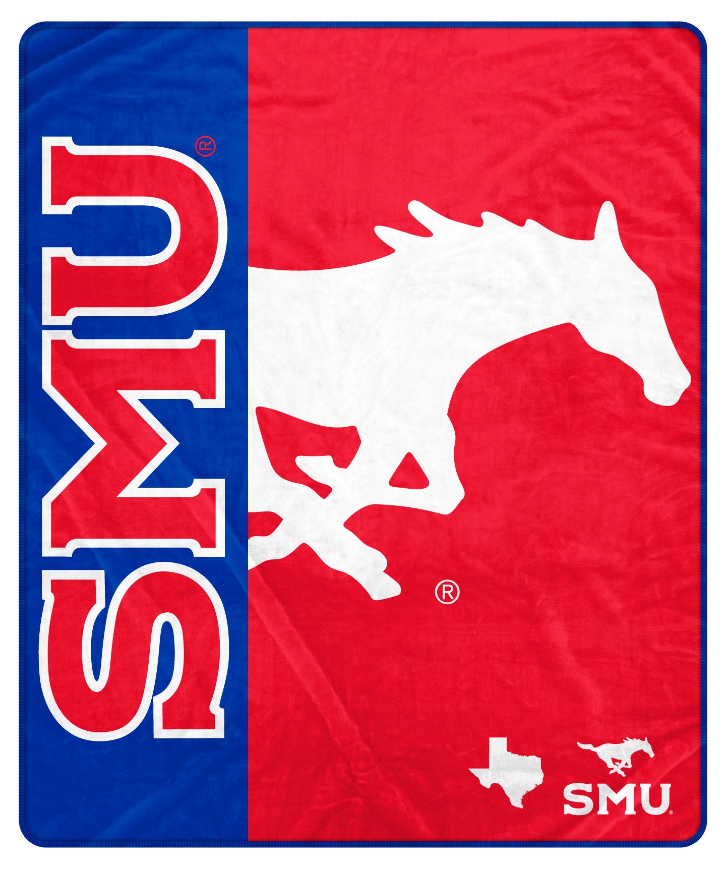 Pegasus SMU Mustangs 50" x 60" Endzone Ultra Soft Throw Blanket