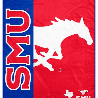 Pegasus SMU Mustangs 50" x 60" Endzone Ultra Soft Throw Blanket