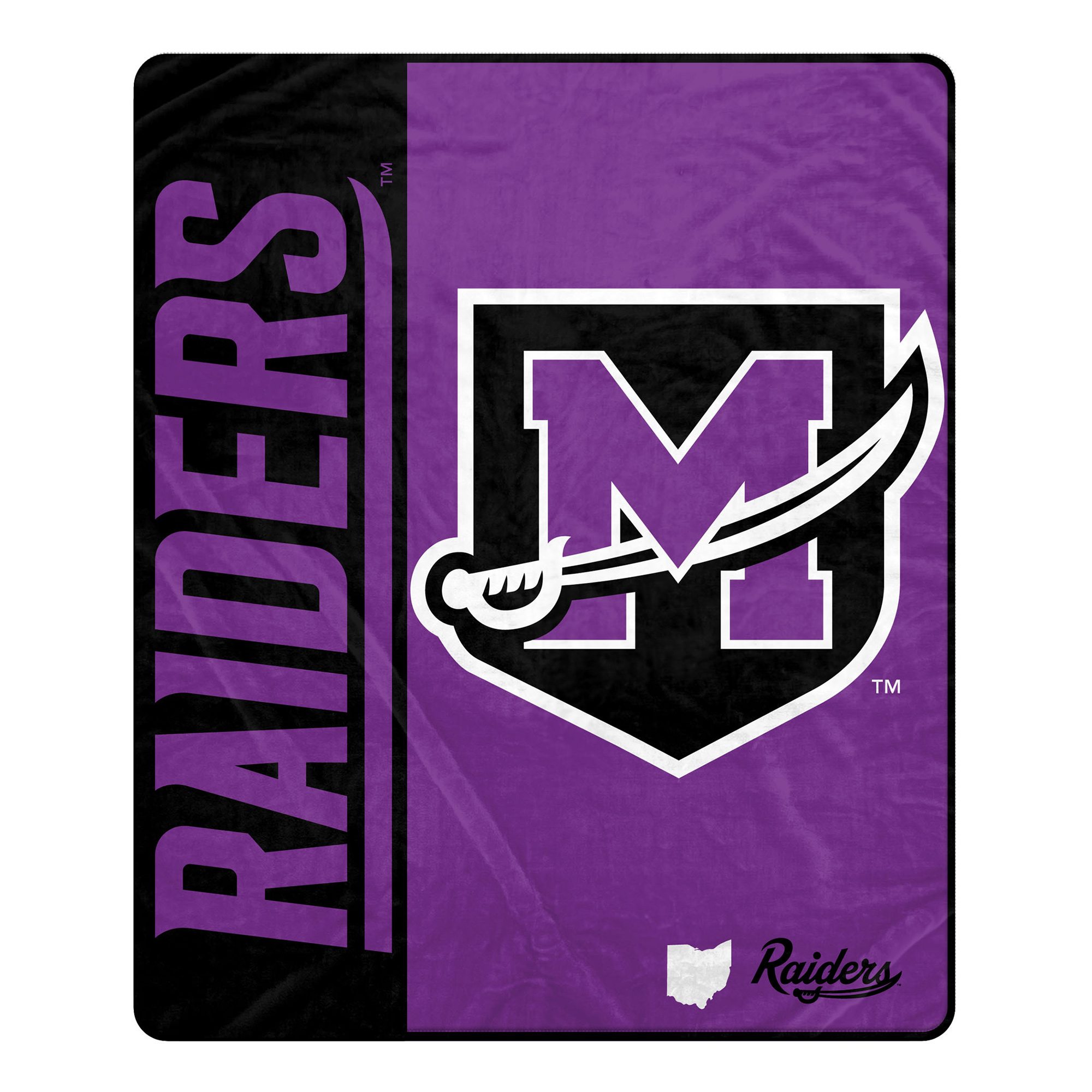 Pegasus Mount Union Purple Raiders 50" x 60" Endzone Ultra Soft Throw Blanket
