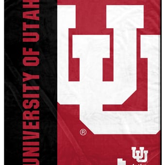 Pegasus Utah Utes 50" x 60" Endzone Ultra Soft Throw Blanket