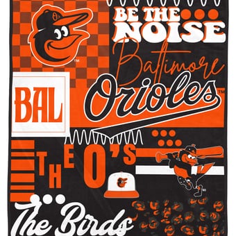 "Pegasus Baltimore Orioles 66"" x 95"" Oversized Loco Check Ultra Cozy Blanket"
