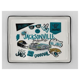 Pegasus Jacksonville Jaguars 11" x 17" Large Loco Fan Serving Tray with Handles