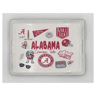 Pegasus Alabama Crimson Tide 11" x 17" Large Loco Fan Serving Tray with Handles