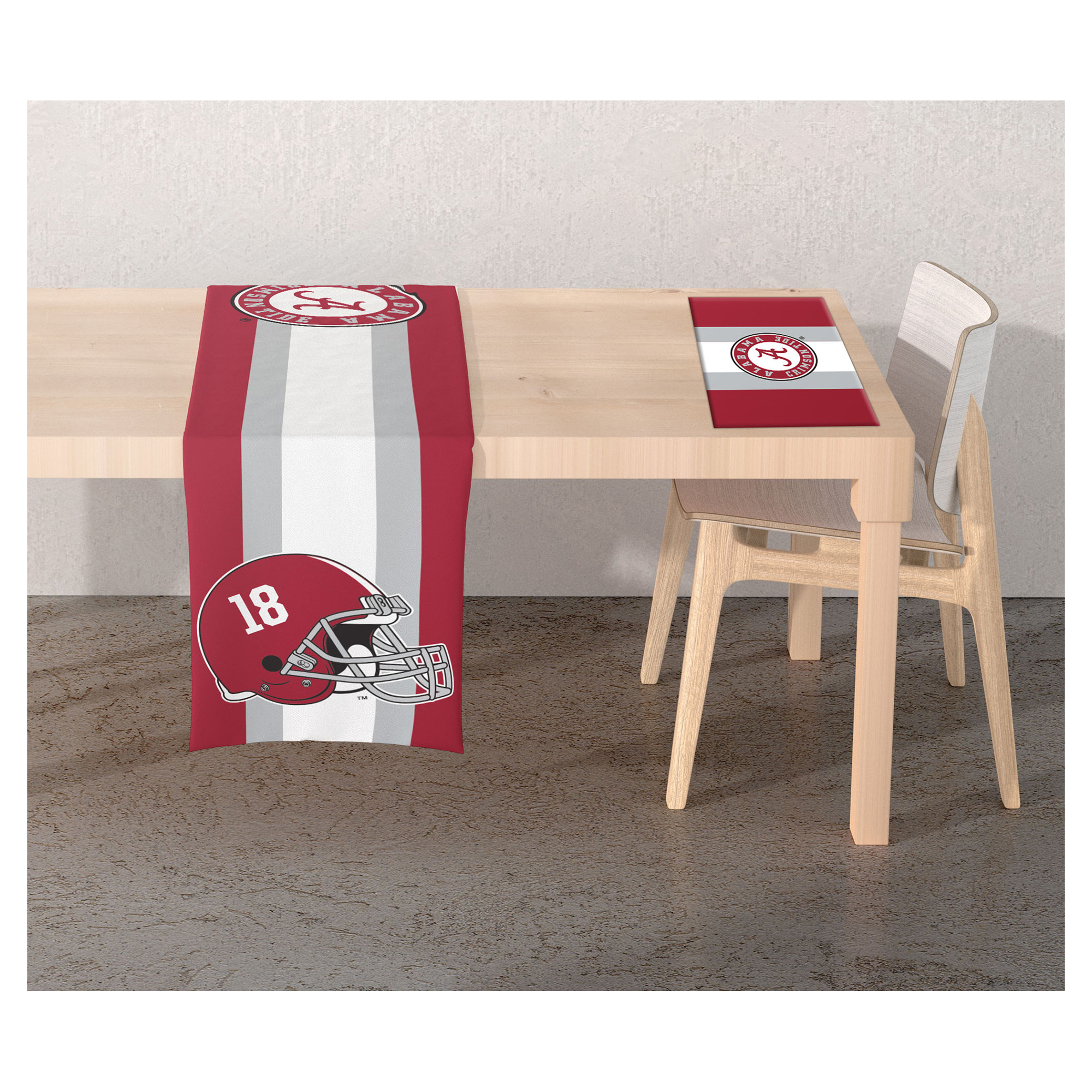 Pegasus Alabama Crimson Tide Two-Sided Logo Place Mat and Table Runner Set