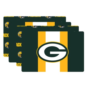 Pegasus Green Bay Packers Two-Sided Logo Place Mat and Table Runner Set