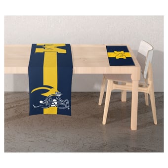 Pegasus Michigan Wolverines Two-Sided Logo Place Mat and Table Runner Set