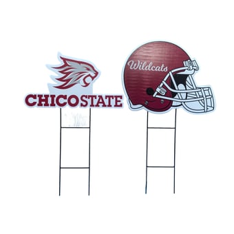 Pegasus Cal State Chico Wildcats Logo and Helmet Two-Piece Yard Sign Set
