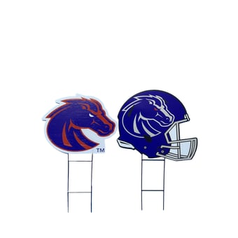 Pegasus Boise State Broncos Logo and Helmet Two-Piece Yard Sign Set