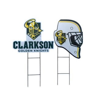 Pegasus Clarkson Golden Knights Logo and Helmet Two-Piece Yard Sign Set