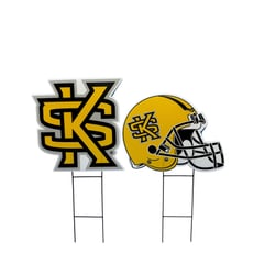 Pegasus Kennesaw State Owls Logo and Helmet Two-Piece Yard Sign Set
