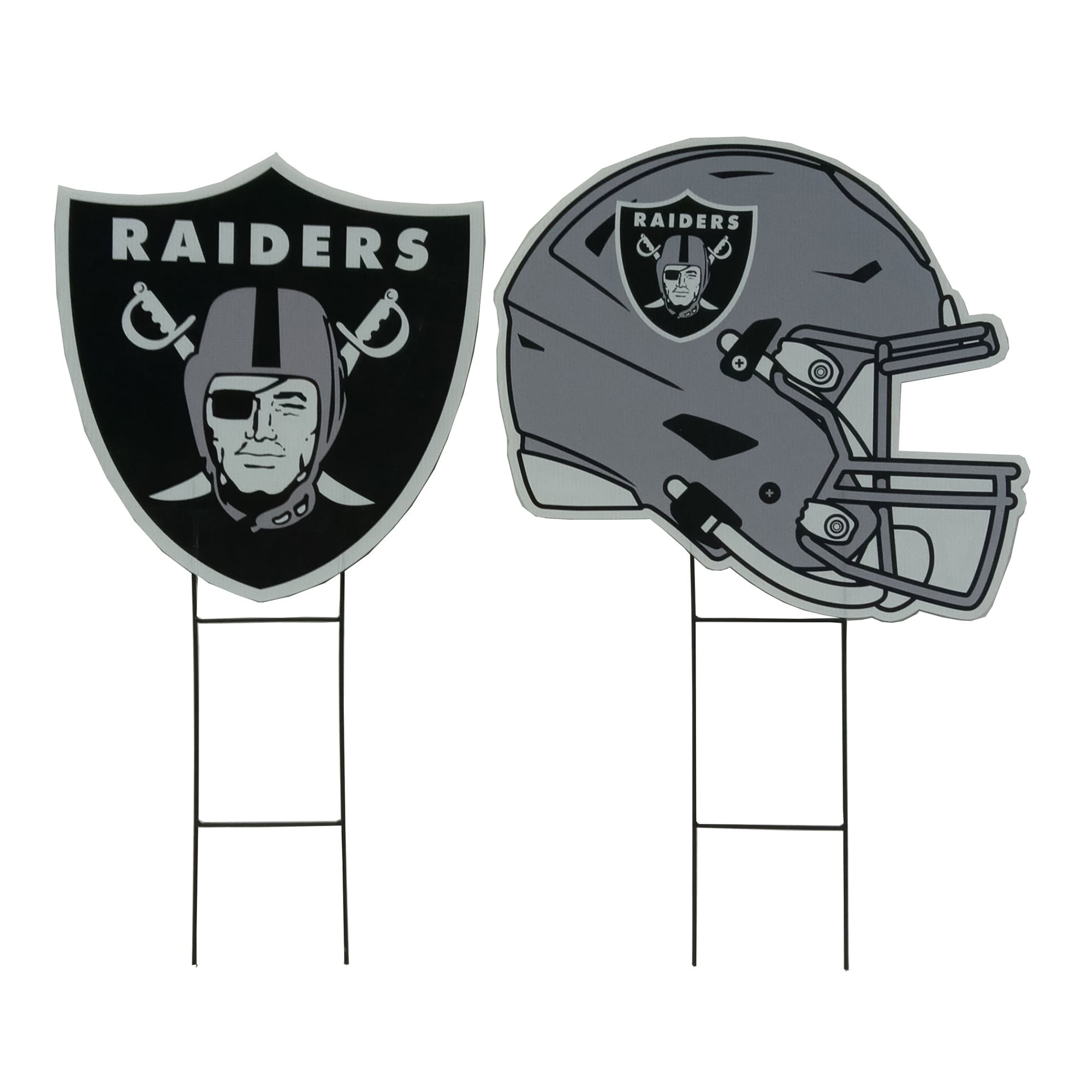 Pegasus Las Vegas Raiders Logo and Helmet Two-Piece Yard Sign Set