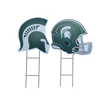 Pegasus Michigan State Spartans Logo and Helmet Two-Piece Yard Sign Set