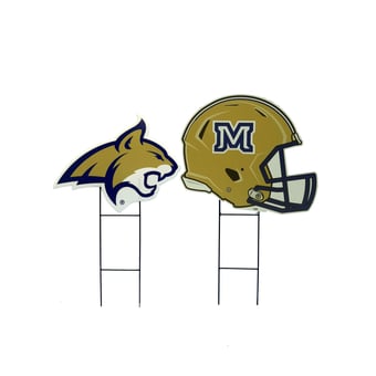 Pegasus Montana State Bobcats Logo and Helmet Two-Piece Yard Sign Set