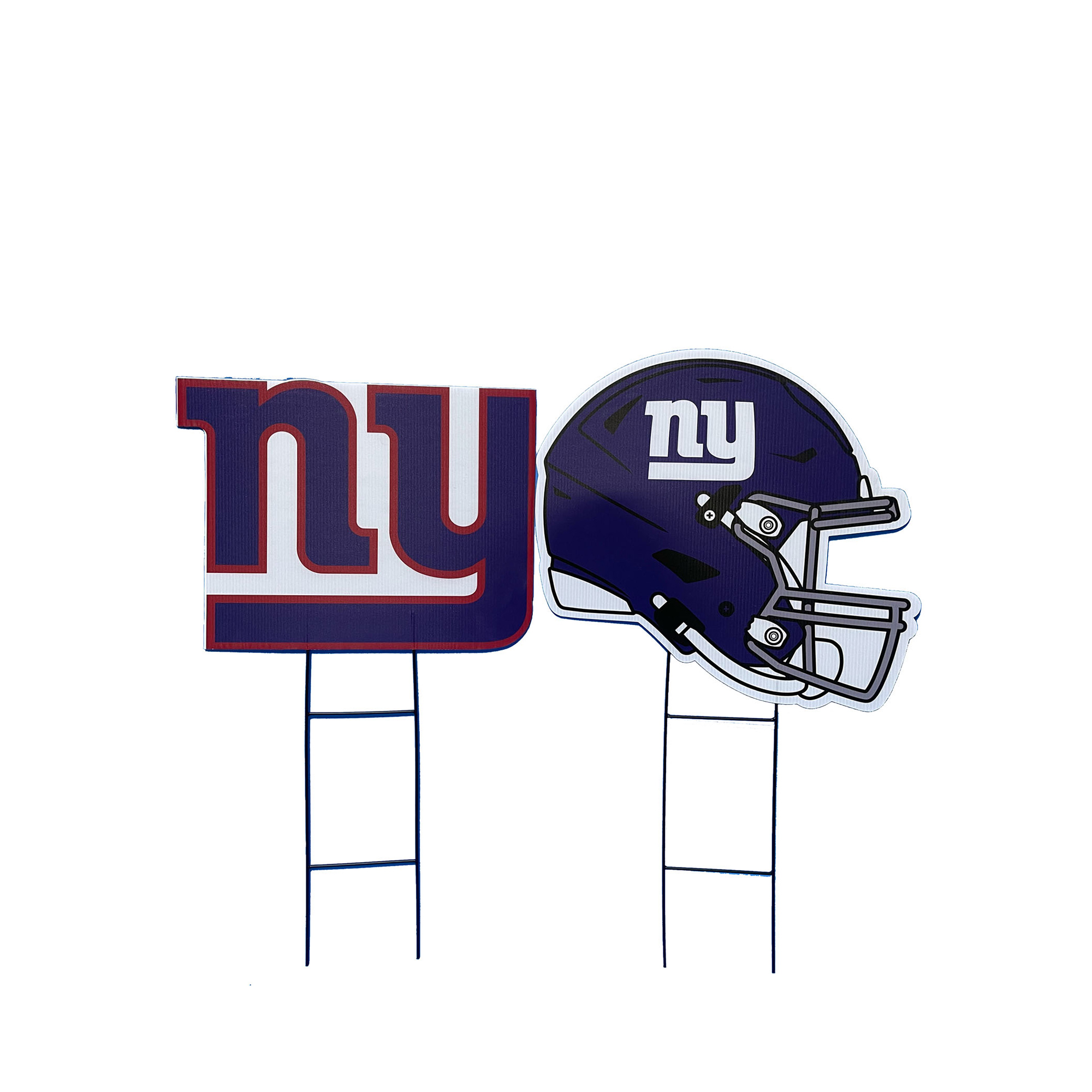 Pegasus New York Giants Logo and Helmet Two-Piece Yard Sign Set