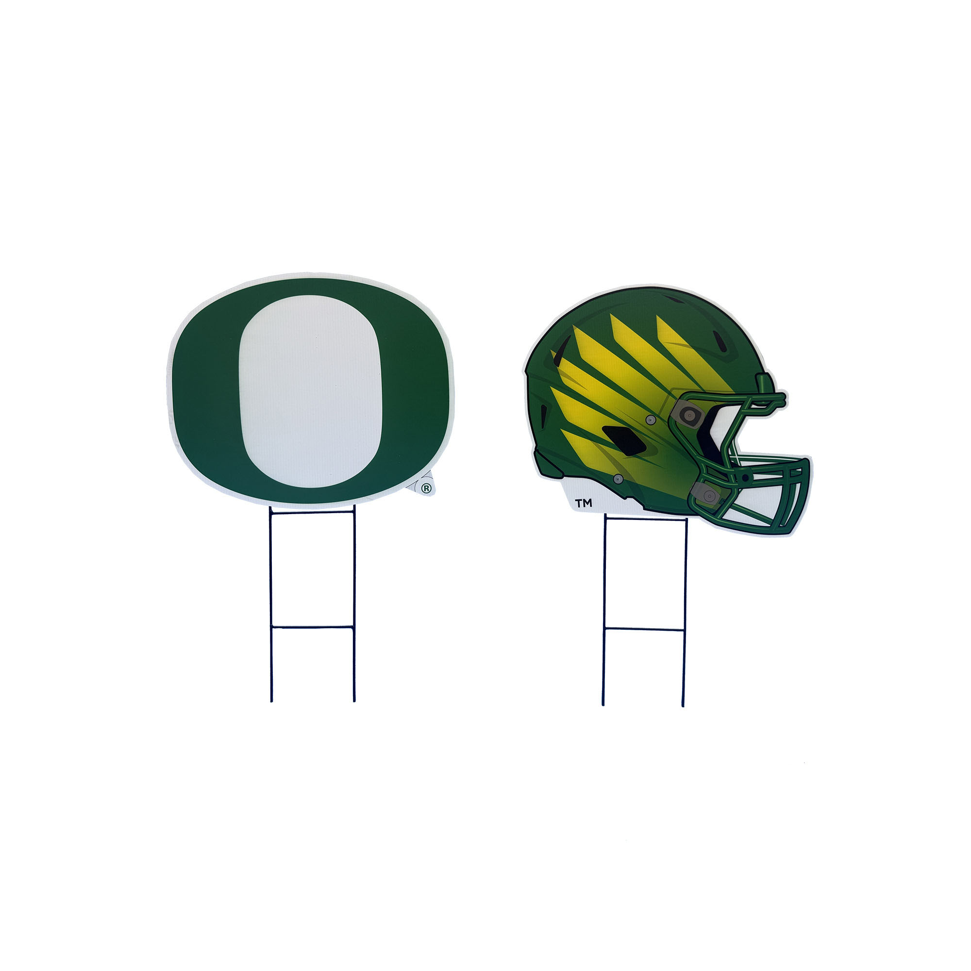 Pegasus Oregon Ducks Logo and Helmet Two-Piece Yard Sign Set