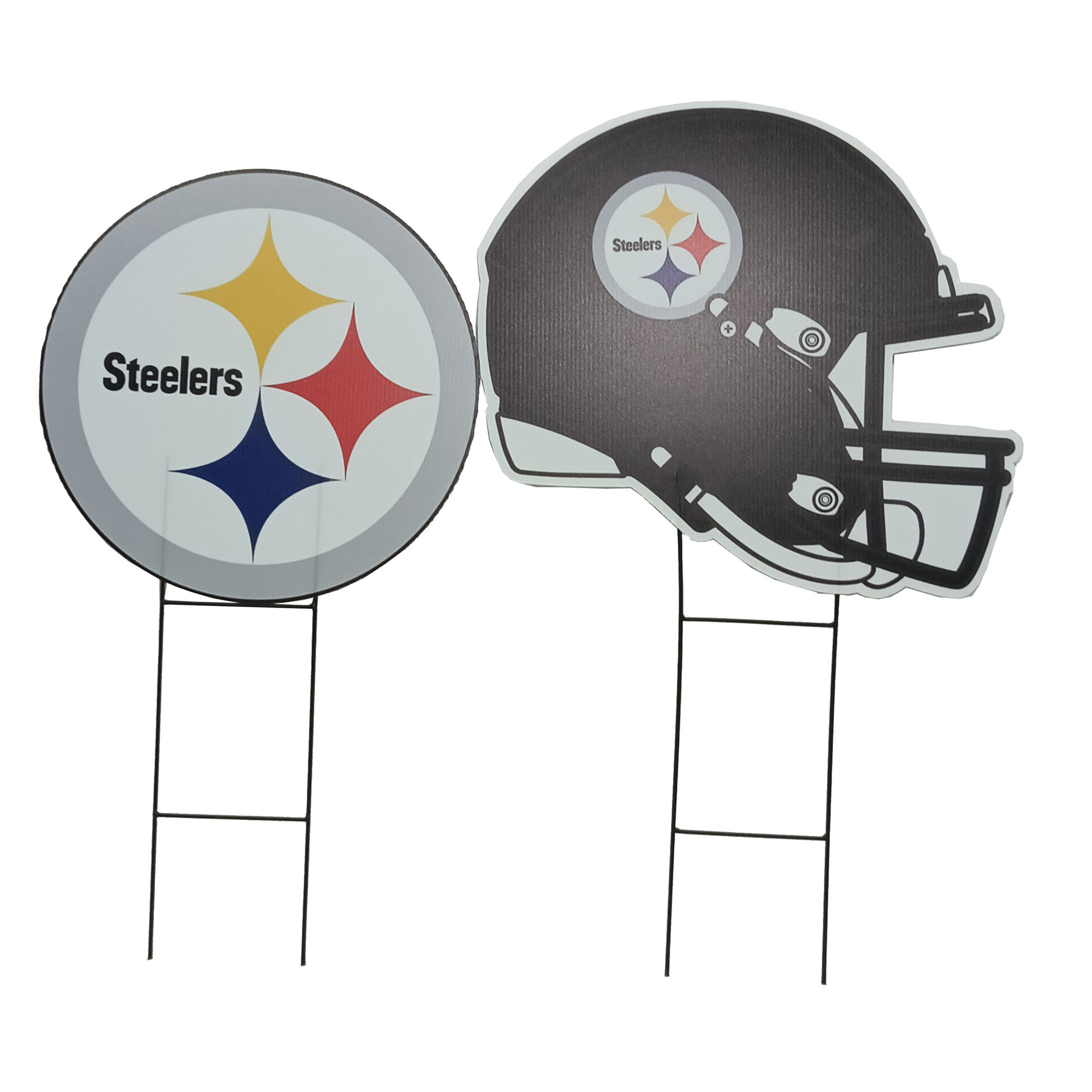 Pegasus Pittsburgh Steelers Logo and Helmet Two-Piece Yard Sign Set