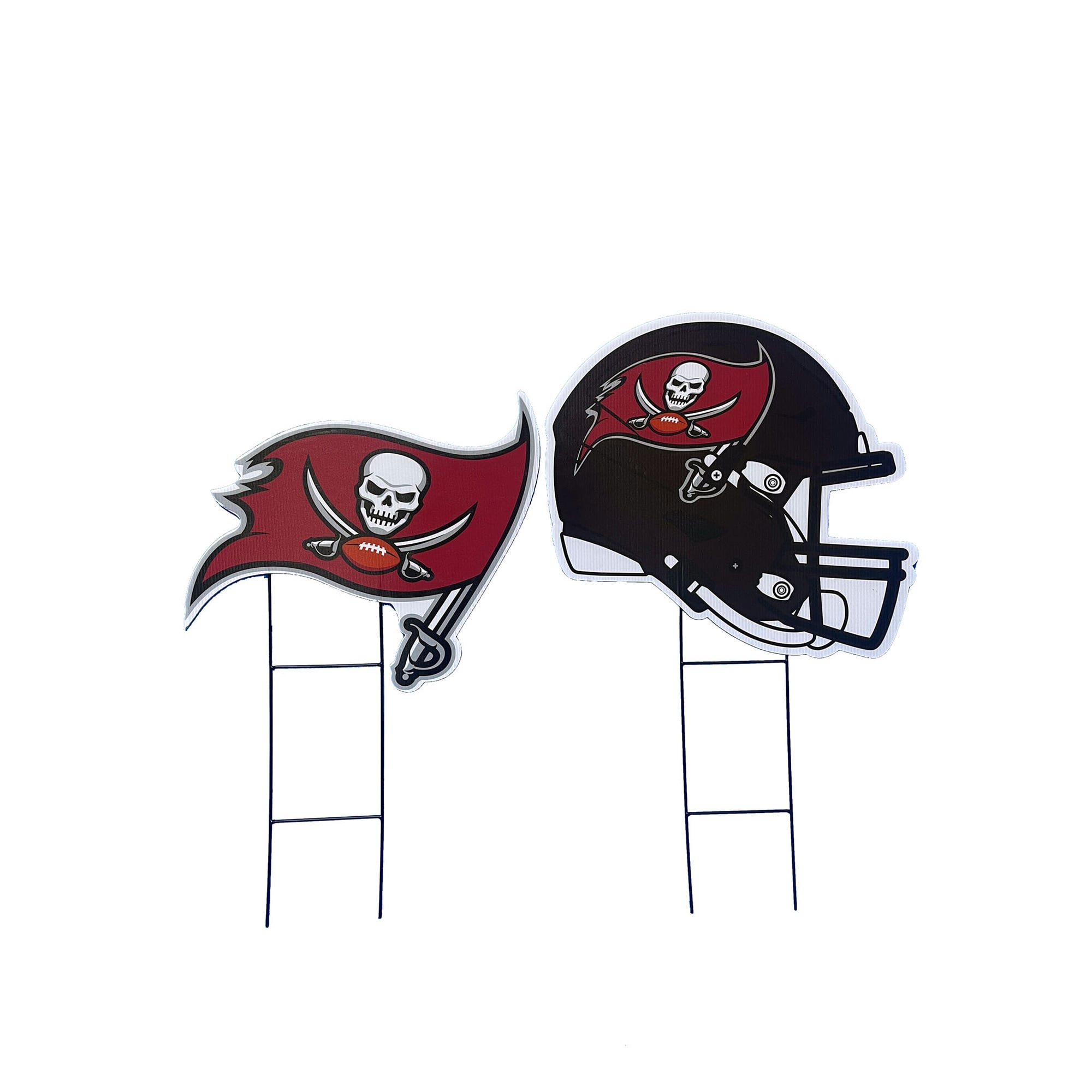 Pegasus Tampa Bay Buccaneers Logo and Helmet Two-Piece Yard Sign Set