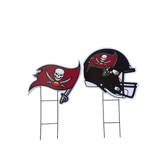 Pegasus Tampa Bay Buccaneers Logo and Helmet Two-Piece Yard Sign Set