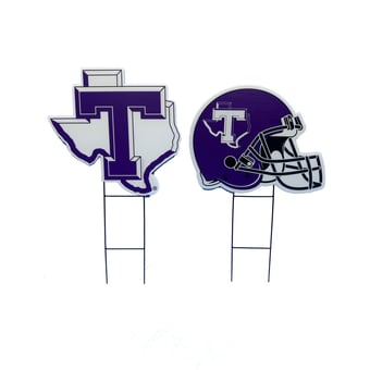 Pegasus Tarleton State Texans Logo and Helmet Two-Piece Yard Sign Set