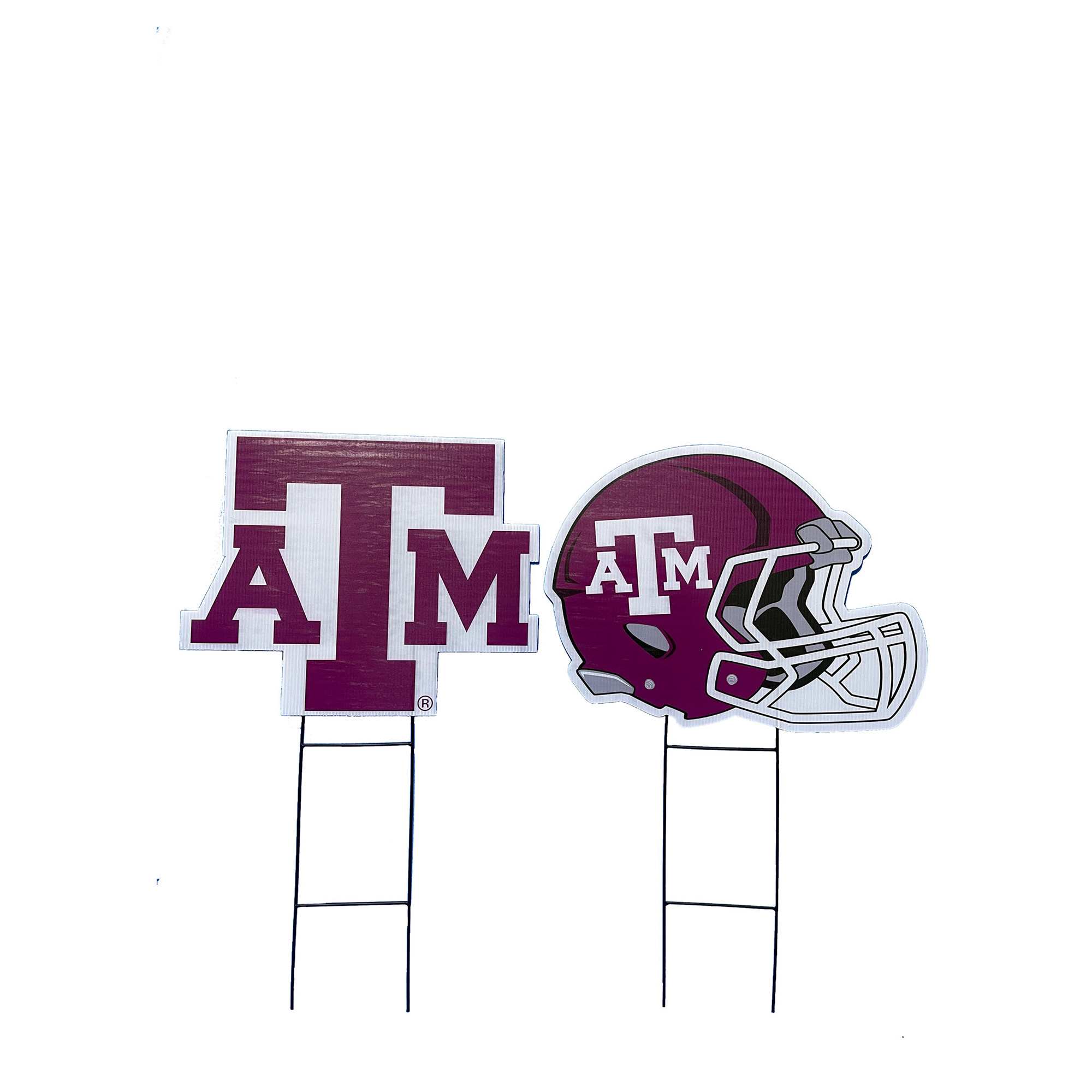Pegasus Texas A&M Aggies Logo and Helmet Two-Piece Yard Sign Set