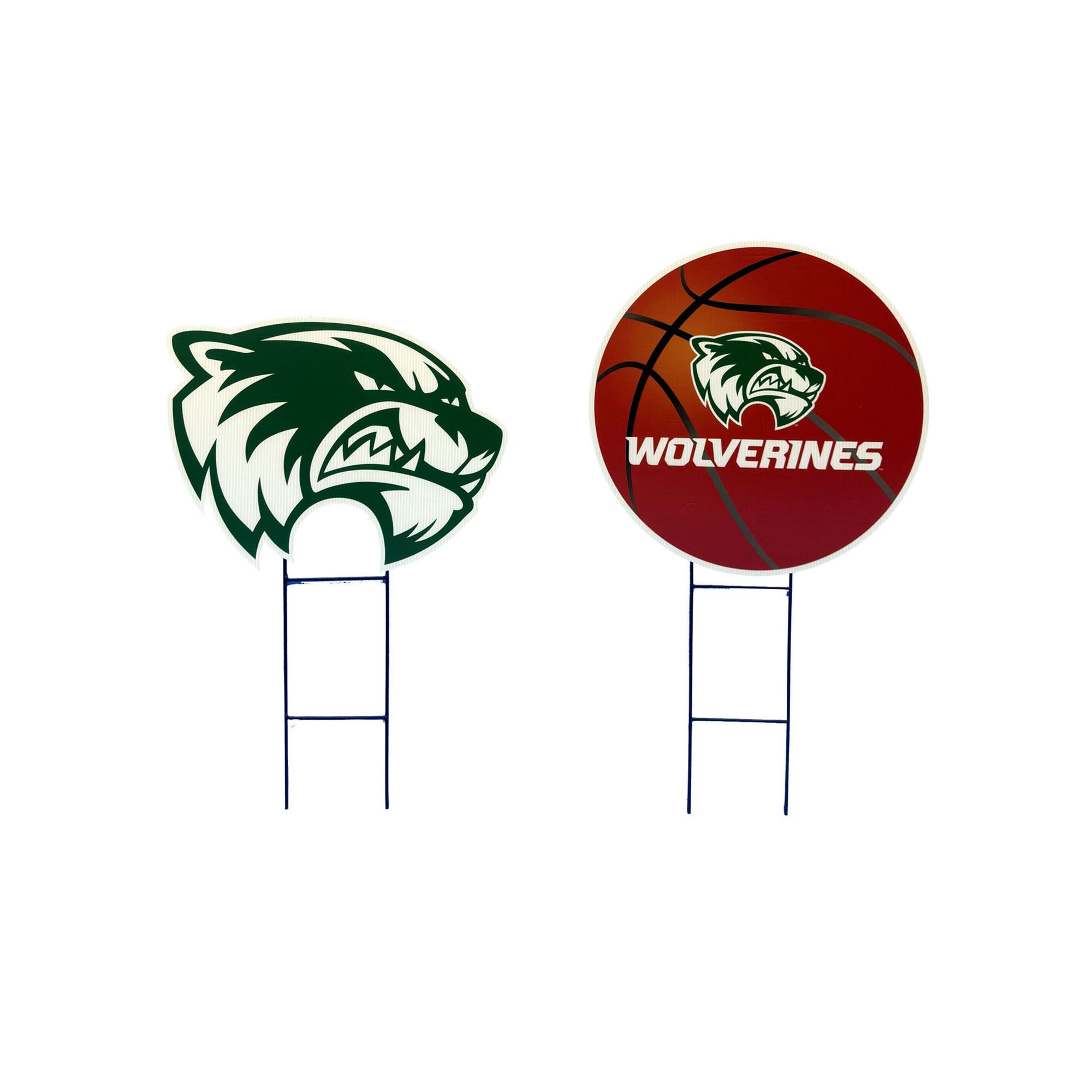 Pegasus Utah Valley Wolverines Logo and Helmet Two-Piece Yard Sign Set