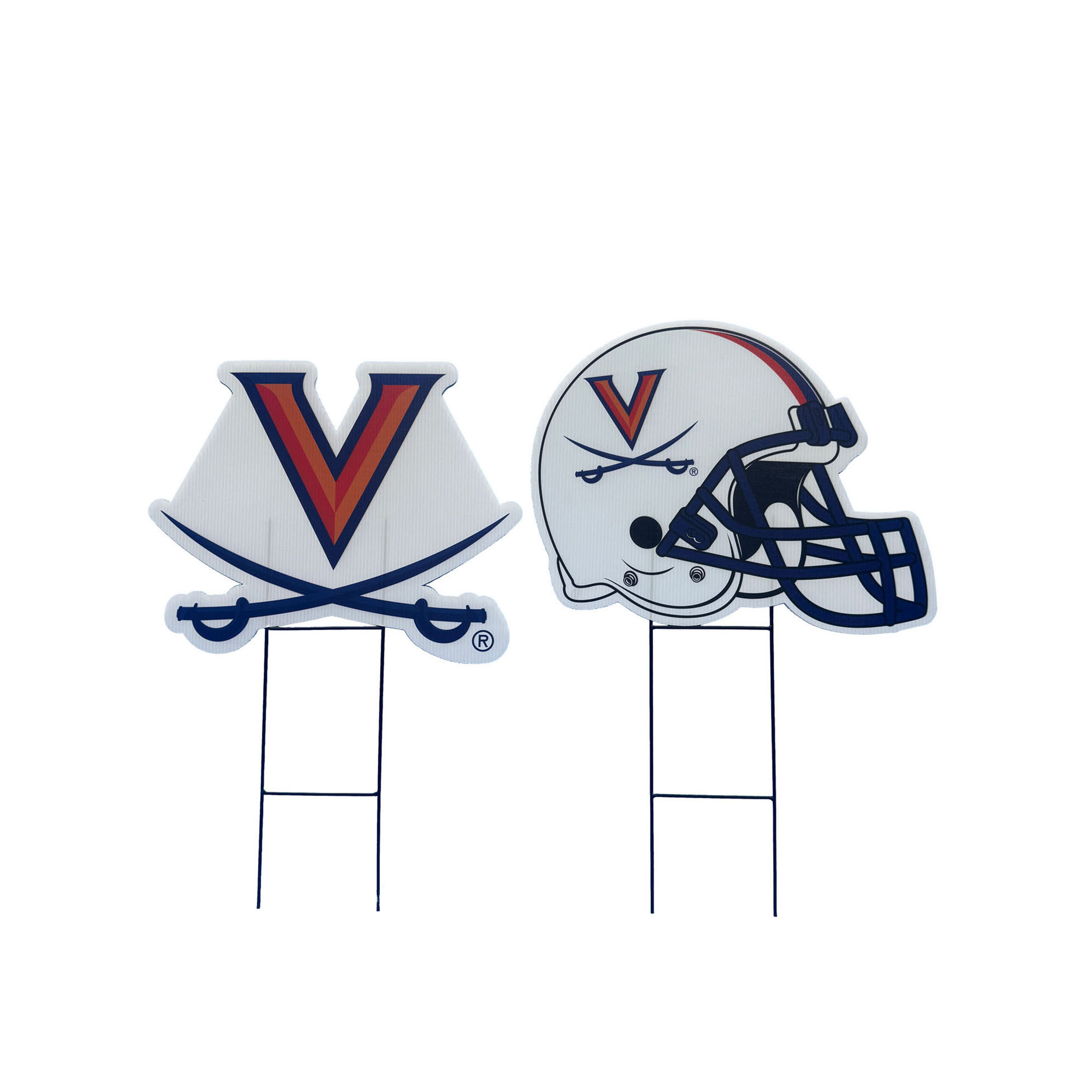 Pegasus Virginia Cavaliers Logo and Helmet Two-Piece Yard Sign Set