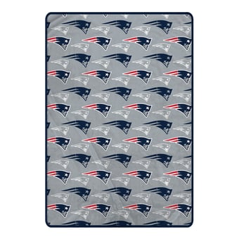 Pegasus New England Patriots 66" x 95" Oversized Logo Roll Ultra Cozy Blanket