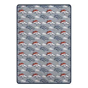 Pegasus Denver Broncos 66" x 95" Oversized Logo Roll Ultra Cozy Blanket