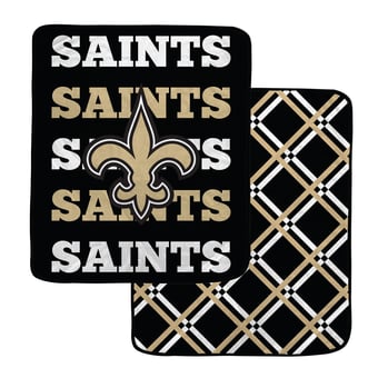 Pegasus New Orleans Saints 50" x 60" Repeat Refresh Double-Sided Diamond Back Ultra Cozy Blanket