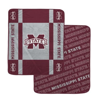 "Pegasus Mississippi State Bulldogs 60"" x 70"" Reverse Block Wordmark Double-Sided Ultra Cozy Blanket"