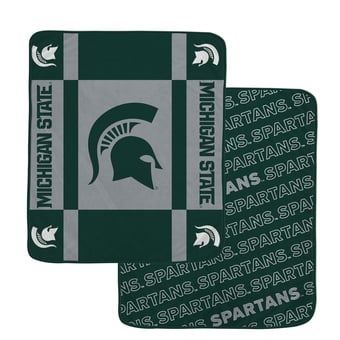 Pegasus Michigan State Spartans 60" x 70" Reverse Block Wordmark Double-Sided Ultra Cozy Blanket