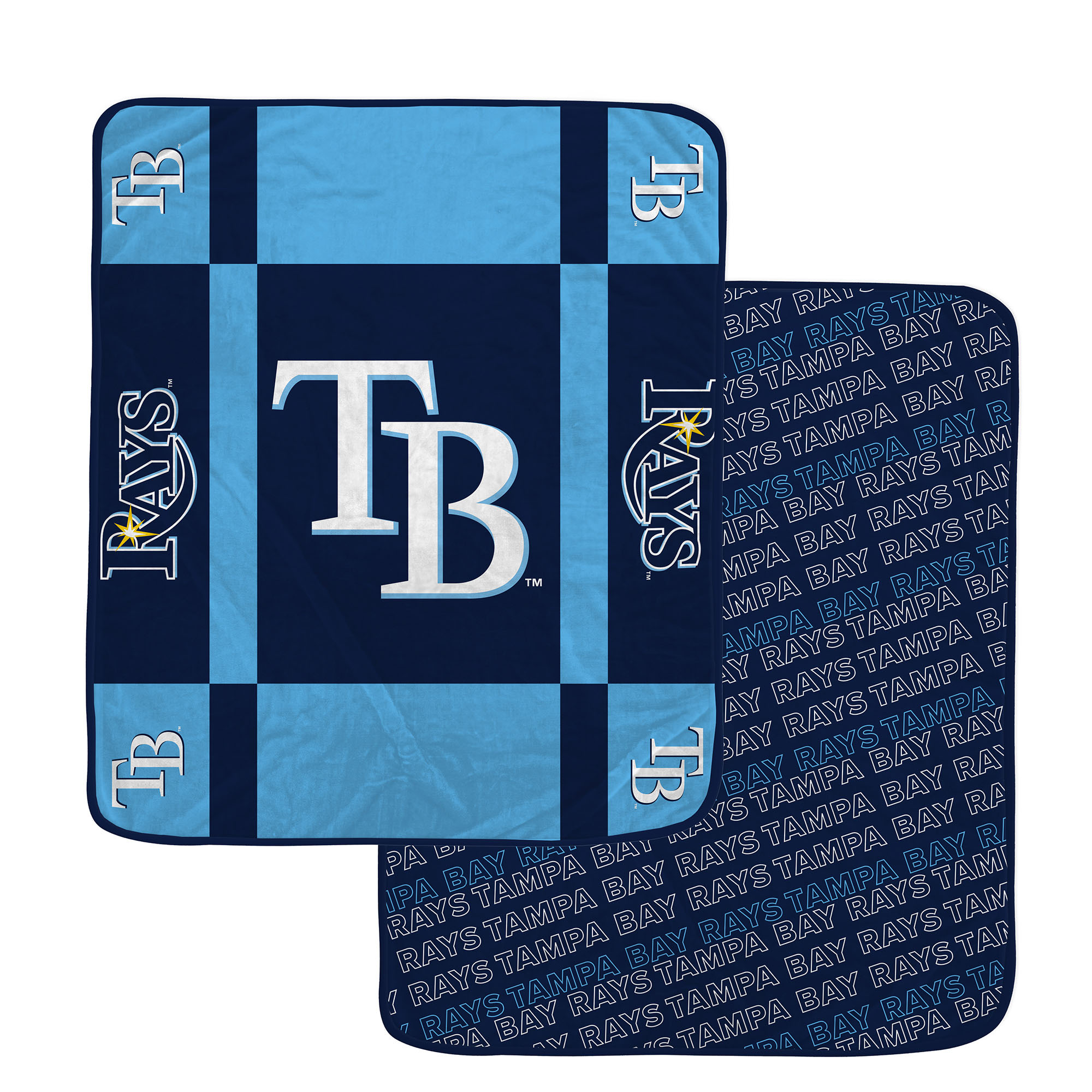 Pegasus Tampa Bay Rays 60" x 70" Reverse Block Wordmark Double-Sided Ultra Cozy Blanket