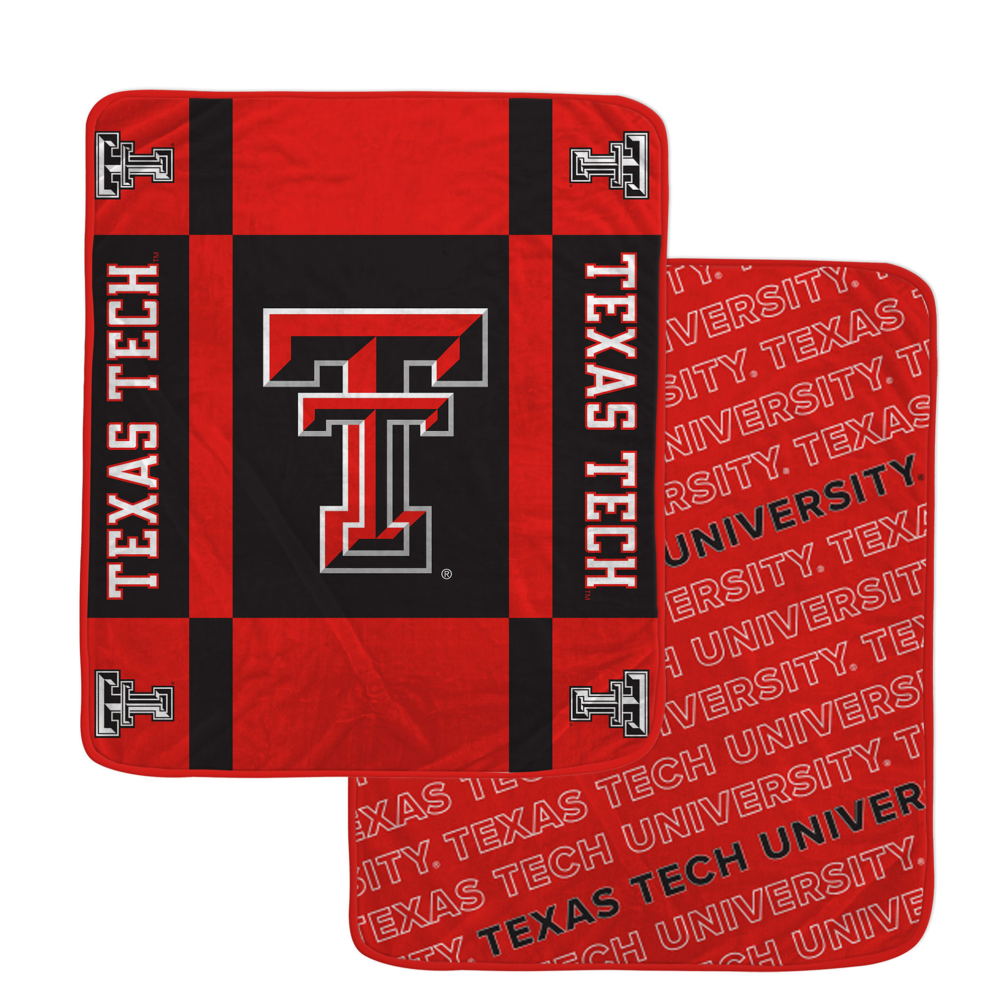 Pegasus Texas Tech Red Raiders 60" x 70" Reverse Block Wordmark Double-Sided Ultra Cozy Blanket