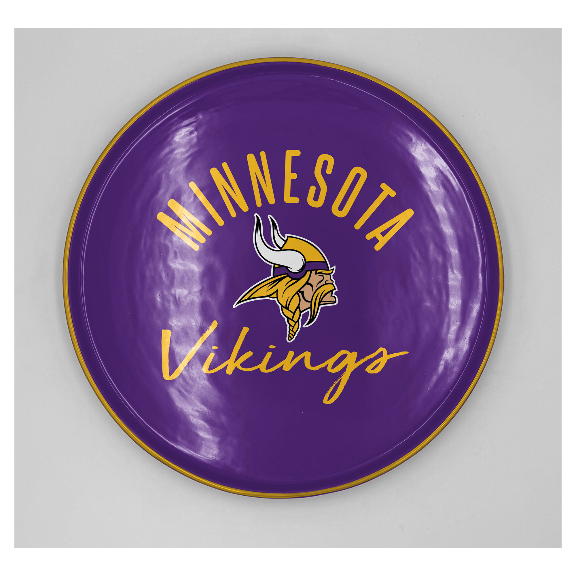 Pegasus Minnesota Vikings 14" Script Logo Round Serving Tray