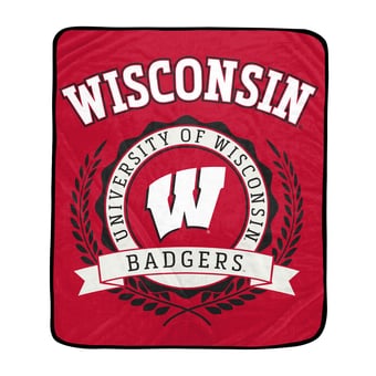 Pegasus Wisconsin Badgers 50" x 60" University Crest Ultra Soft Blanket