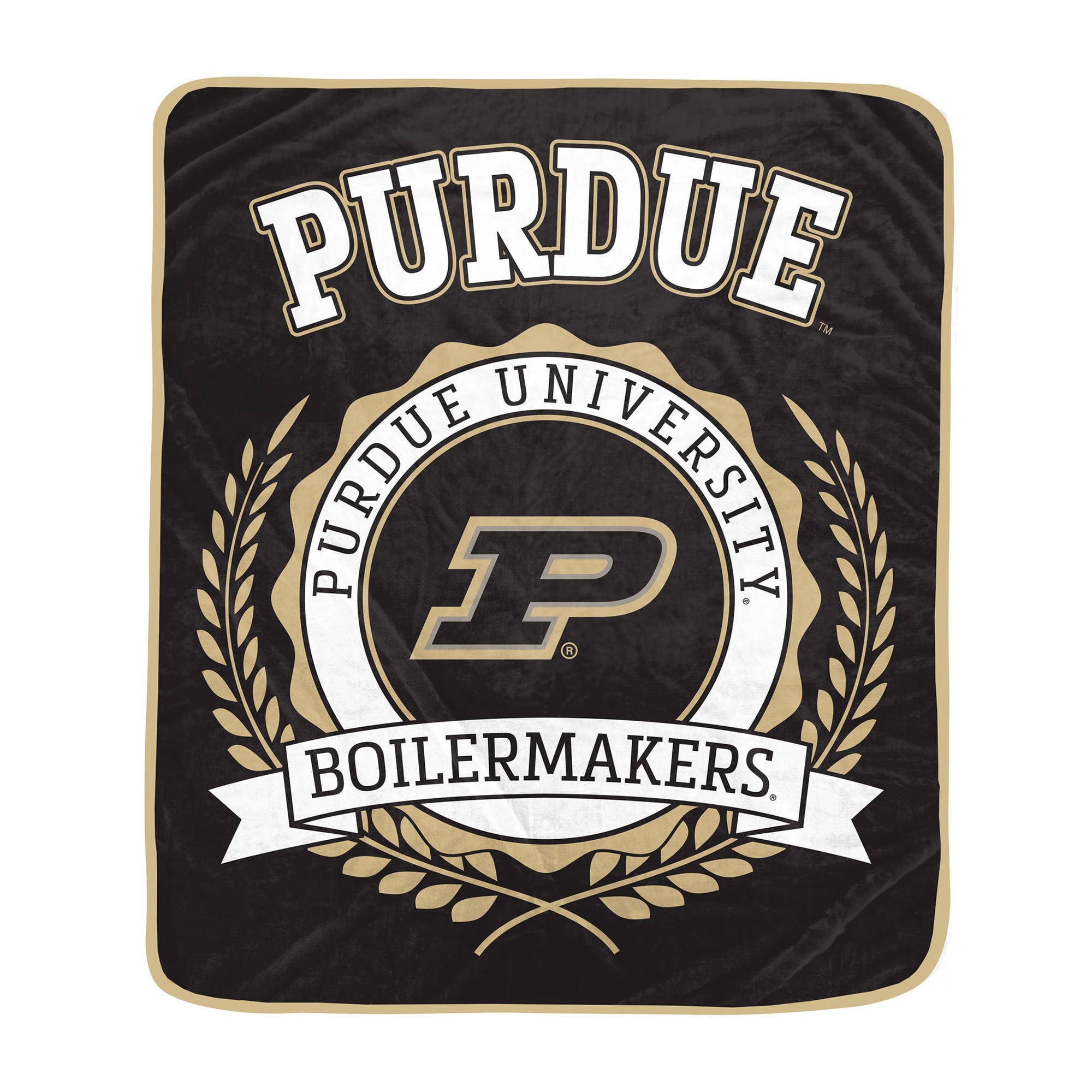 Pegasus Purdue Boilermakers 50" x 60" University Crest Ultra Soft Blanket