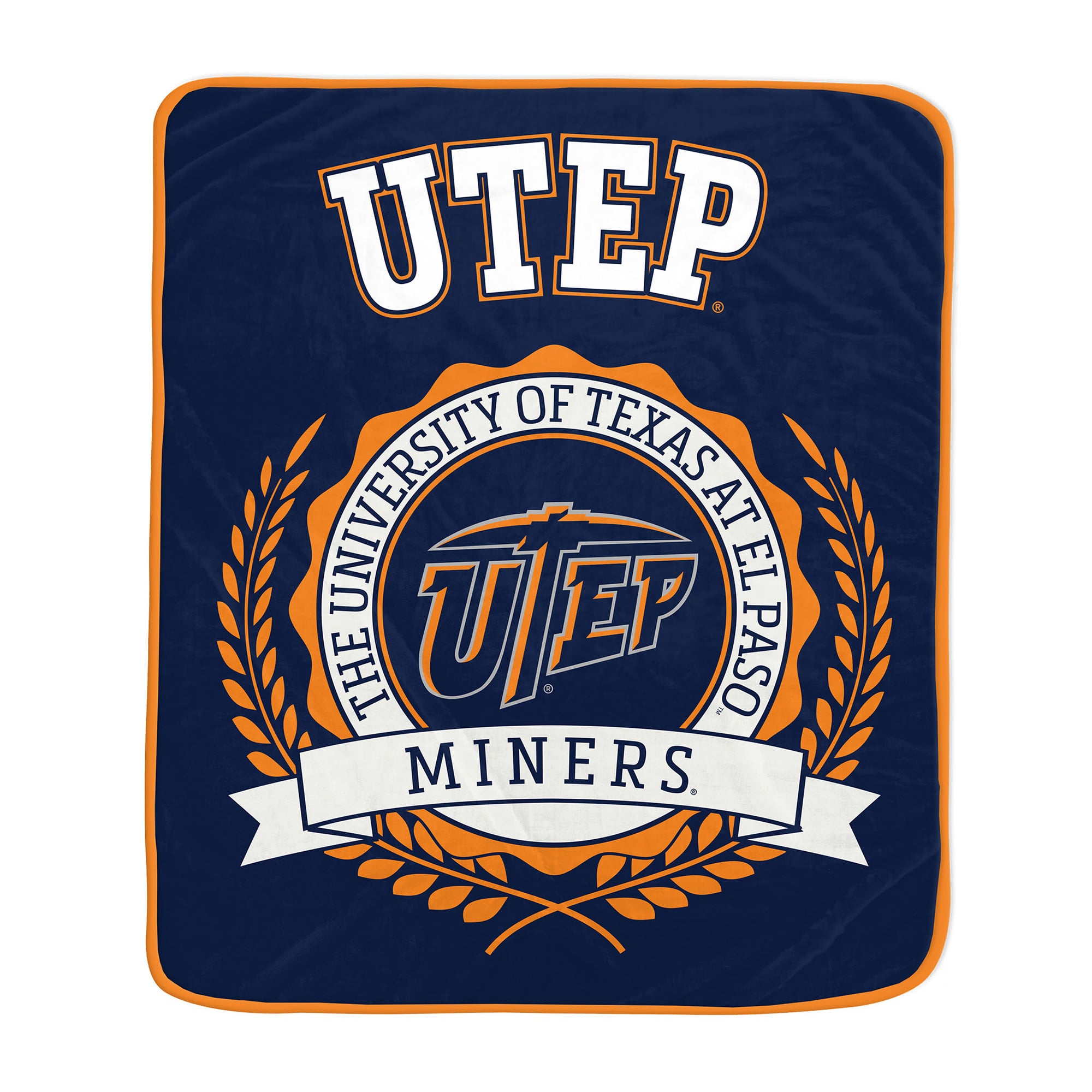 Pegasus UTEP Miners 50" x 60" University Crest Ultra Soft Blanket