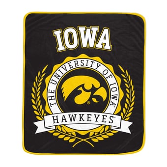 "Pegasus Iowa Hawkeyes 50"" x 60"" University Crest Ultra Soft Blanket"