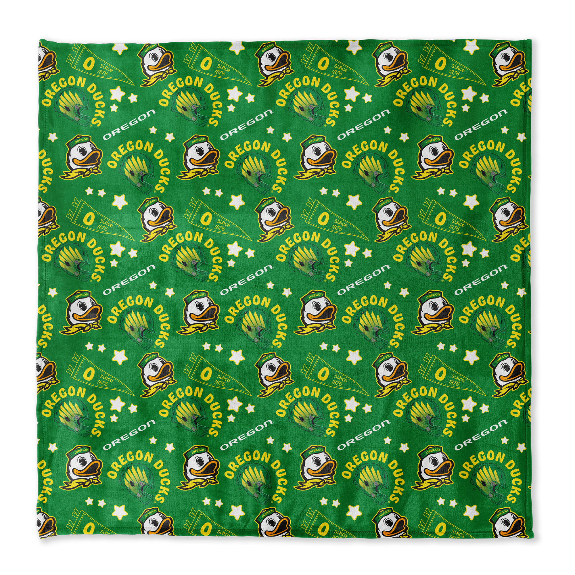 Pegasus Oregon Ducks 108" x 108" Victory Pennant Ultra Cozy Family Blanket