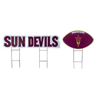 Pegasus Arizona State Sun Devils Wordmark and Football Three-Piece Yard Sign Set