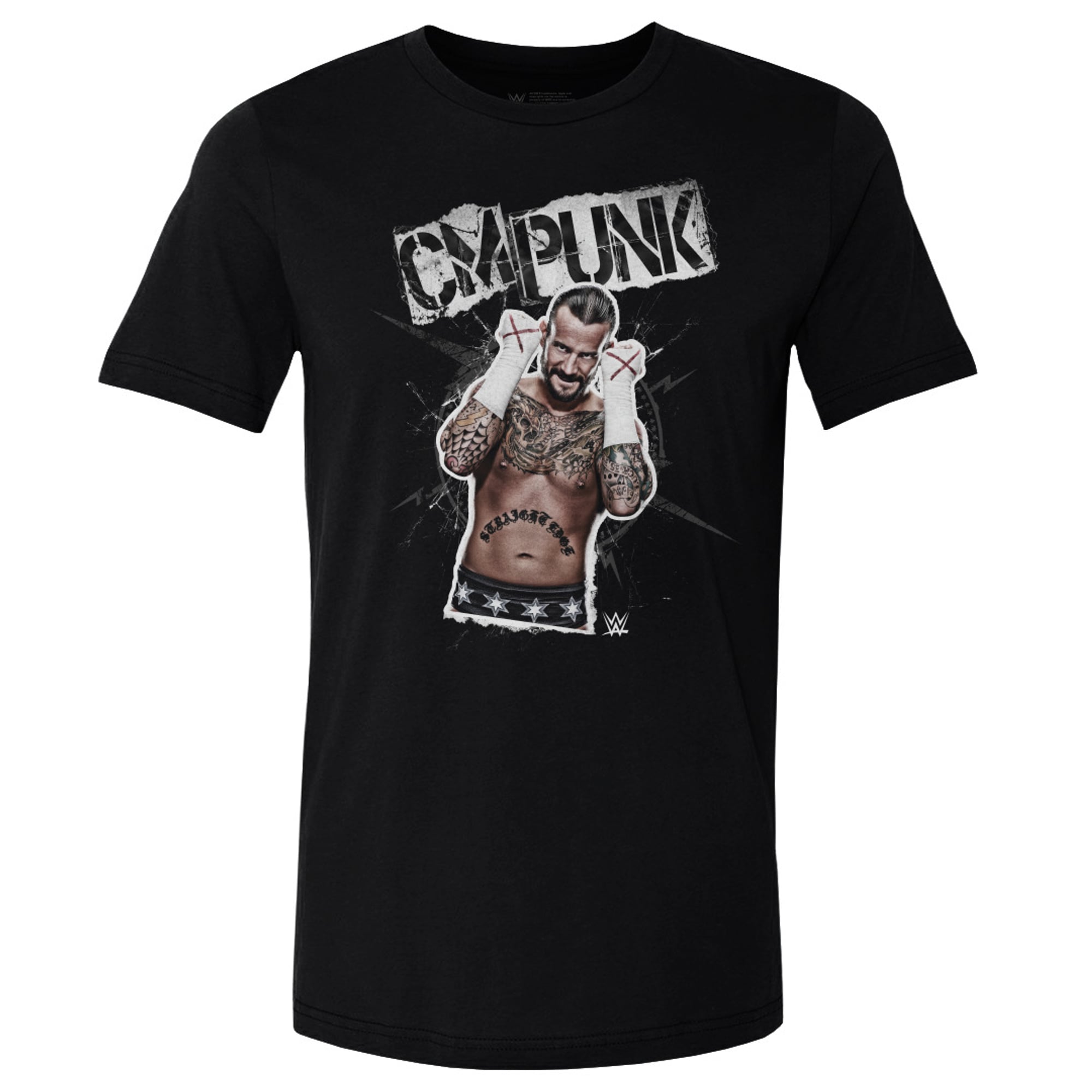 Men's 500 Level Black CM Punk Grunge T-Shirt