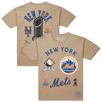 Men's Mitchell & Ness  Khaki New York Mets Legacy Defined T-Shirt