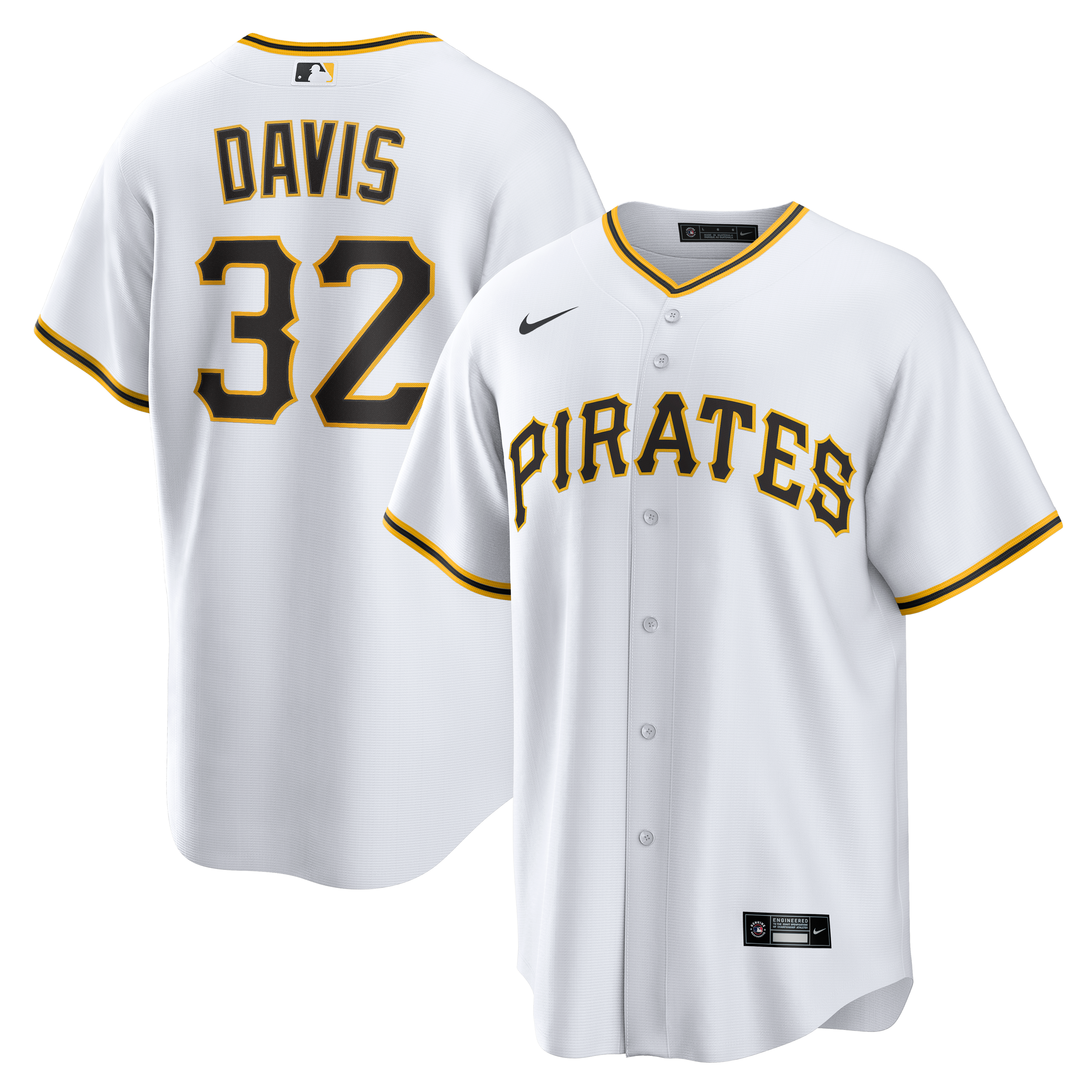 Men's Nike Henry Davis White Pittsburgh Pirates Home Replica Jersey