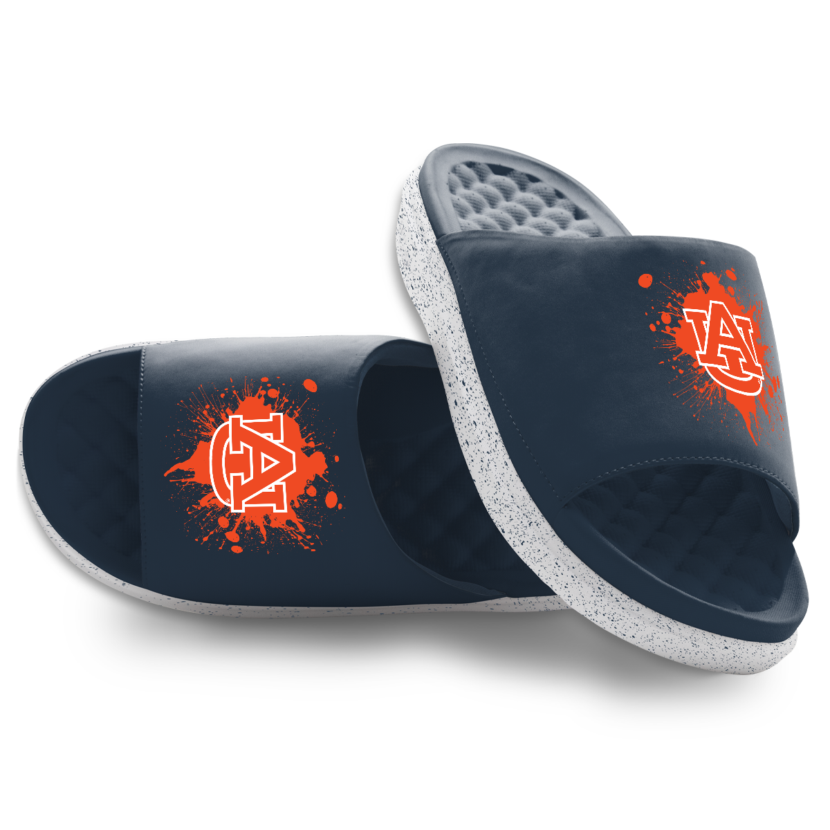 Youth ISlide Auburn Tigers Centered Logo Splat Motive Slide Sandals