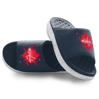 Youth ISlide Washington Capitals Centered Logo Splat Motive Slide Sandals