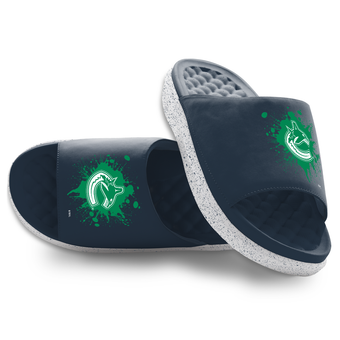 Youth ISlide Vancouver Canucks Centered Logo Splat Motive Slide Sandals