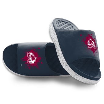 Youth ISlide Colorado Avalanche Centered Logo Splat Motive Slide Sandals